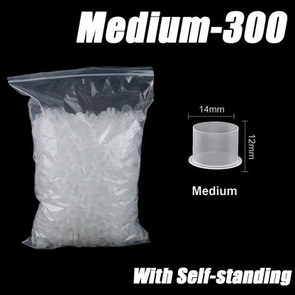 300/100pcs Tattoo Ink Cups Caps Disposable Microblading Tattoo Permanent Makeup Pigment Holder Container Caps Tattoo Accessories