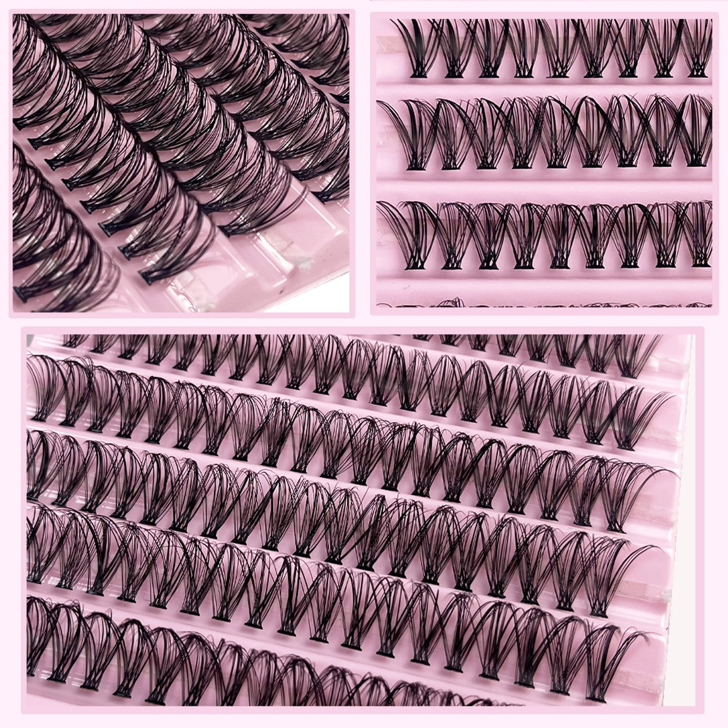 30D 40D 50D 60D Mink False Eyelash C/D Curl 8-16mm DIY Individual Eyelash Clusters Natural Eyelash Extension Makeup Tool Lashes