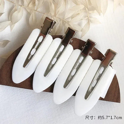4Pcs Girls Leopard Seamless Hair Clip Set Women Acetate Sheet No Bend Bangs Clip Duckbill Clip Hairpins Makeup Hair Styling Tool