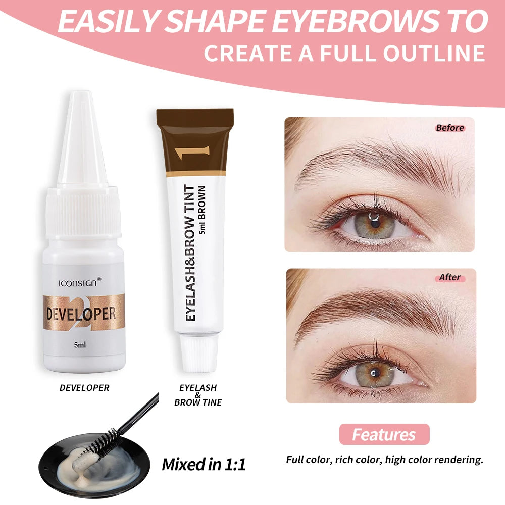 ICONSIGN Lash Lift and Tint Kit Professional Eyelash Lifting Tint Brow Lamination Dye Eye Makeup Tools