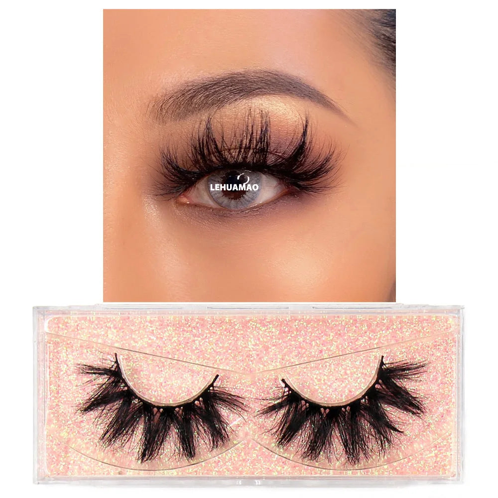 LEHUAMAO Eyelashes 3D Mink Lashes natural mink lashes for daily wear soft lashes Eyelash extension real Eyelash for makeup D103