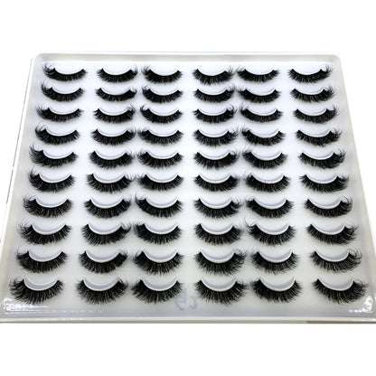 HBZGTLAD 30/40 pairs of natural long 3D artificial mink false eyelashes false eyelashes makeup set mink eyelashes extended eyela