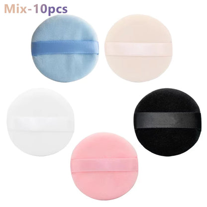 5/10Pcs Round Makeup Sponges Cosmetics Tools Soft Velvet Powder Puff Blender Sponges Facial Foundation Puffs Make Up Accessories