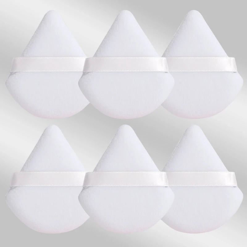 6 Pcs New Triangular Sponge Puffs with a Soft Skin Friendly and Delicate Makeup Feel Suitable for Home or Travel Use