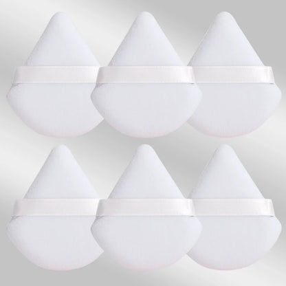 6 Pcs New Triangular Sponge Puffs with a Soft Skin Friendly and Delicate Makeup Feel Suitable for Home or Travel Use