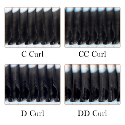 AGUUD 16 Rows Russian Volume Eyelash Extensions 5-25mm Fluffy Faux Mink Black Cashmere Individual Lashes For Extension Cilia