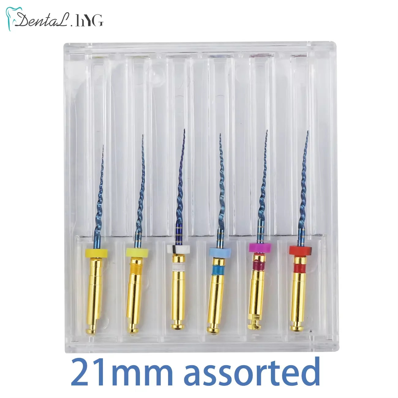 Dental Root Canal File Gold Endo Rotary Super Files Golden Endodontic Files 21mm 25mm Nickel Titainium Instrument Dentistry