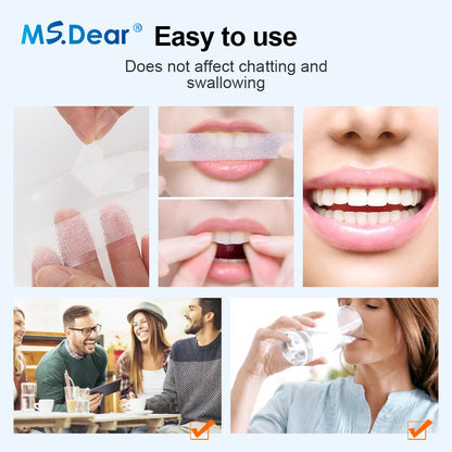 9D Gel White Teeth Cleaning Strips Oral Hygiene Care Double Elastic Teeth Bleaching Strips False Teeth Veneers Tooth Beauty Tool