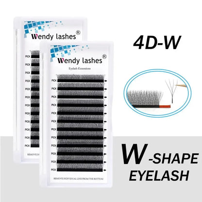 WENDY 3D/4D/5D/6D W Shape Waterproof Eyelashes Extension Cilios Fake Lashes Makeup Supplies High Quality Natural Look Lash