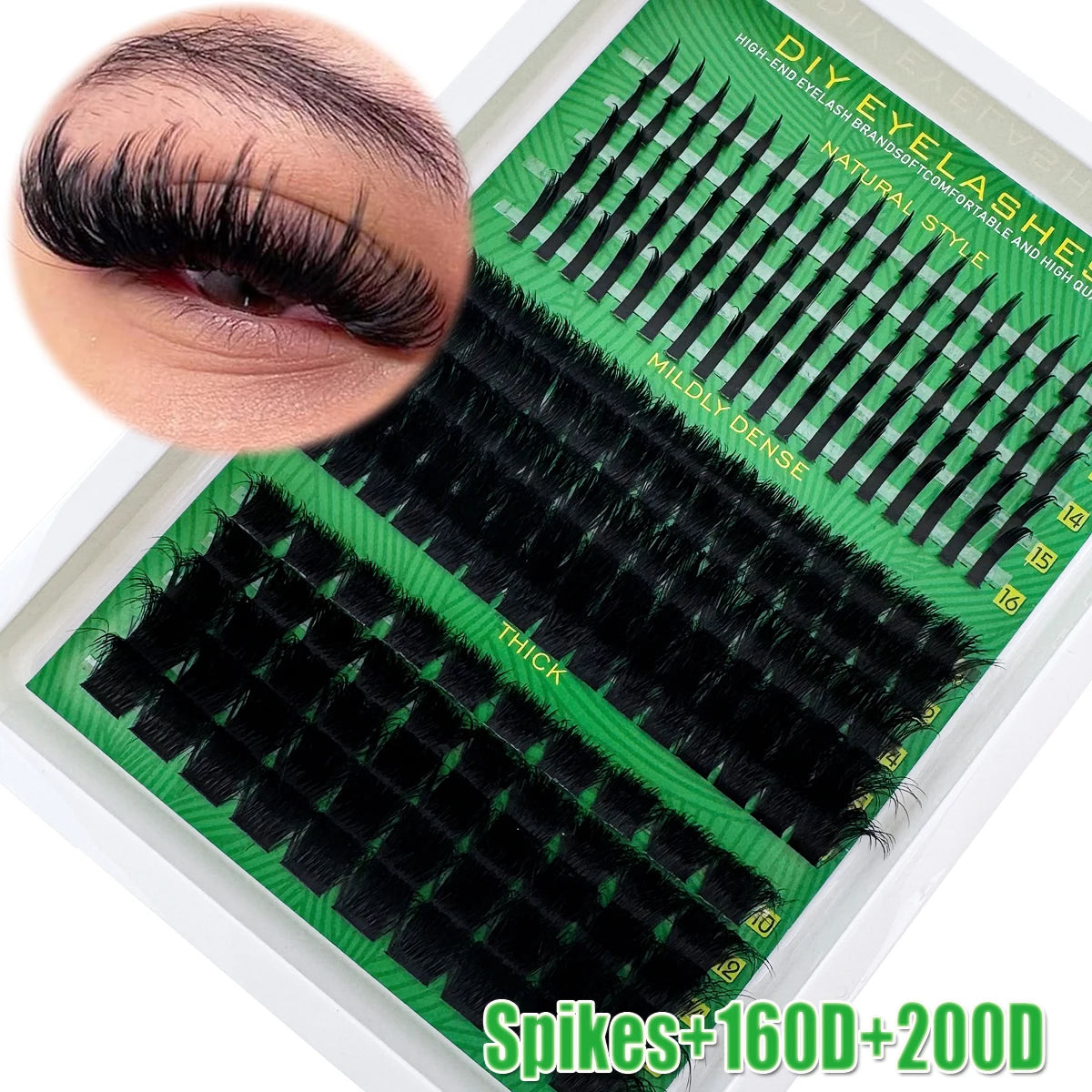 300D-60D Lash Clusters D Curl Natural Individual Lashes Extension Thick Makeup Soft Lashes Enlarged Eye Comfortable DIY At Home