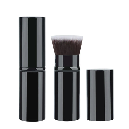 1pc Retractable Brush Makeup Brush Powder Blusher Powder Brush Mini Multi-function Portable With Aluminum Handle