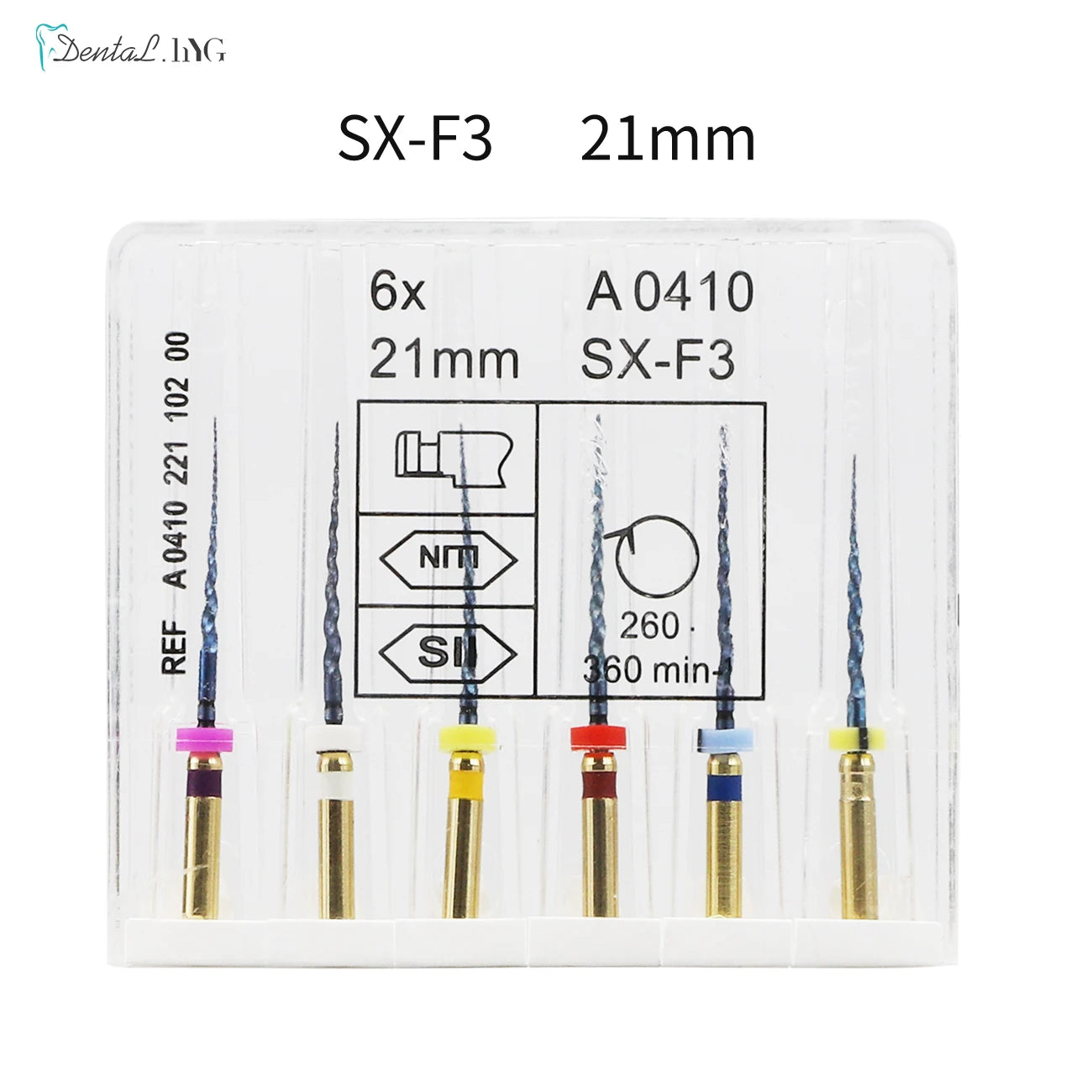Dental Root Canal File Gold Endo Rotary Super Files Golden Endodontic Files 21mm 25mm Nickel Titainium Instrument Dentistry