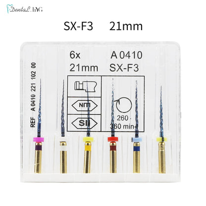 Dental Root Canal File Gold Endo Rotary Super Files Golden Endodontic Files 21mm 25mm Nickel Titainium Instrument Dentistry