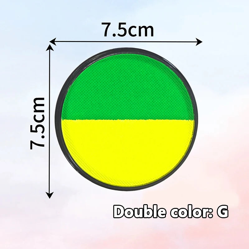 30G Multicolor Watercolor Face Paint,Dual-Tone,Easy Wash Water-Based Body Art for Stage Makeup,Art Supplies Christmas, Halloween