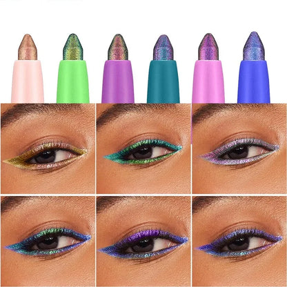 Pearlescent Aurora Purple Eyeliner Pen Chameleon Metallic Eye Liner Shiny Eyeshadow Lying Silkworm Green Blue Makeup Pigment