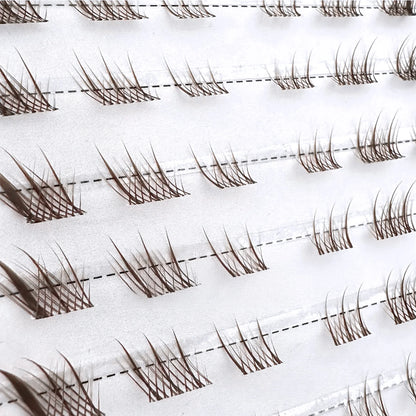 10rows Foxes Style Anime False Eyelashes Natural Curling 8-13mm Spiky Cluster Segmented Eyelash Extensions For Beauty Eye Makeup