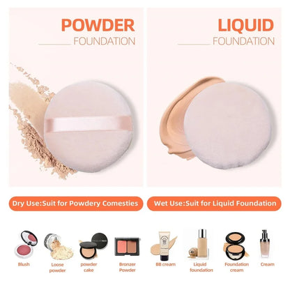 5/10Pcs Round Makeup Sponges Cosmetics Tools Soft Velvet Powder Puff Blender Sponges Facial Foundation Puffs Make Up Accessories