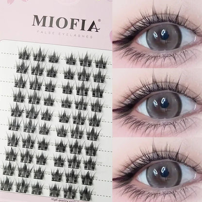 10 rows Individual Mink Eyelashes 1/box 60 Bundles Natural Eyelash extension 3D Russia Lashes Cluster Fox Eye Effect Makeup Lash