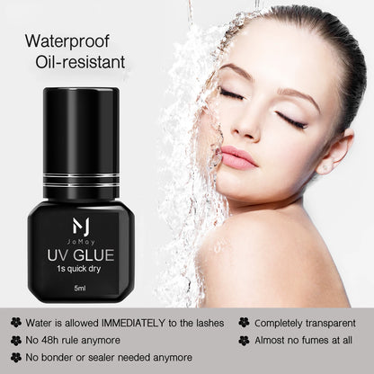 UV Eyelash Glue Makeup Tools Water Proof Quick Dry in 1 Second Eyelash Extension Supplies Colorless Tasteless Eyelash Glue