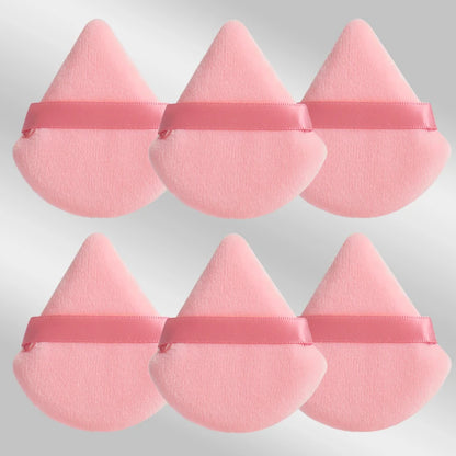 6 Pcs New Triangular Sponge Puffs with a Soft Skin Friendly and Delicate Makeup Feel Suitable for Home or Travel Use