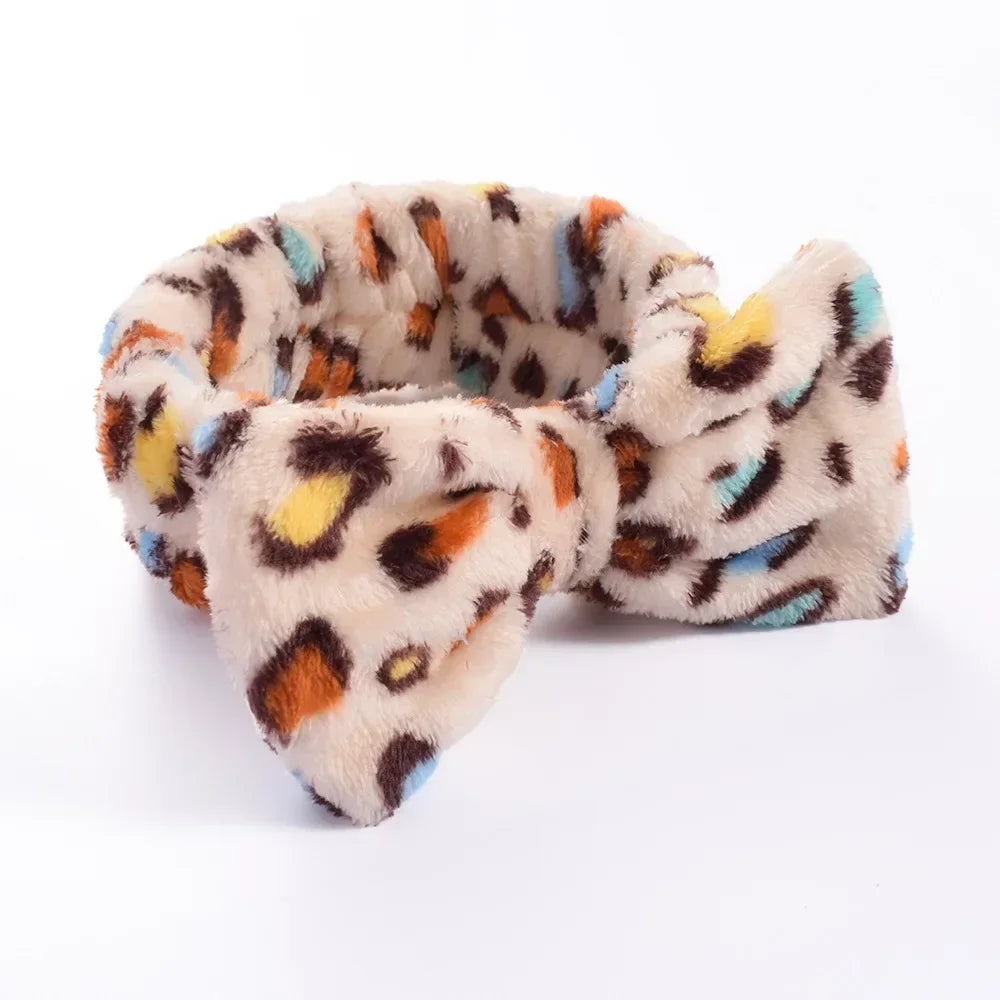 Women Makeup Coral Fleece Headband Wash Face Soft Hair Holder Elastic Top Knot Hairbands Girl Headwear Hair Accessories