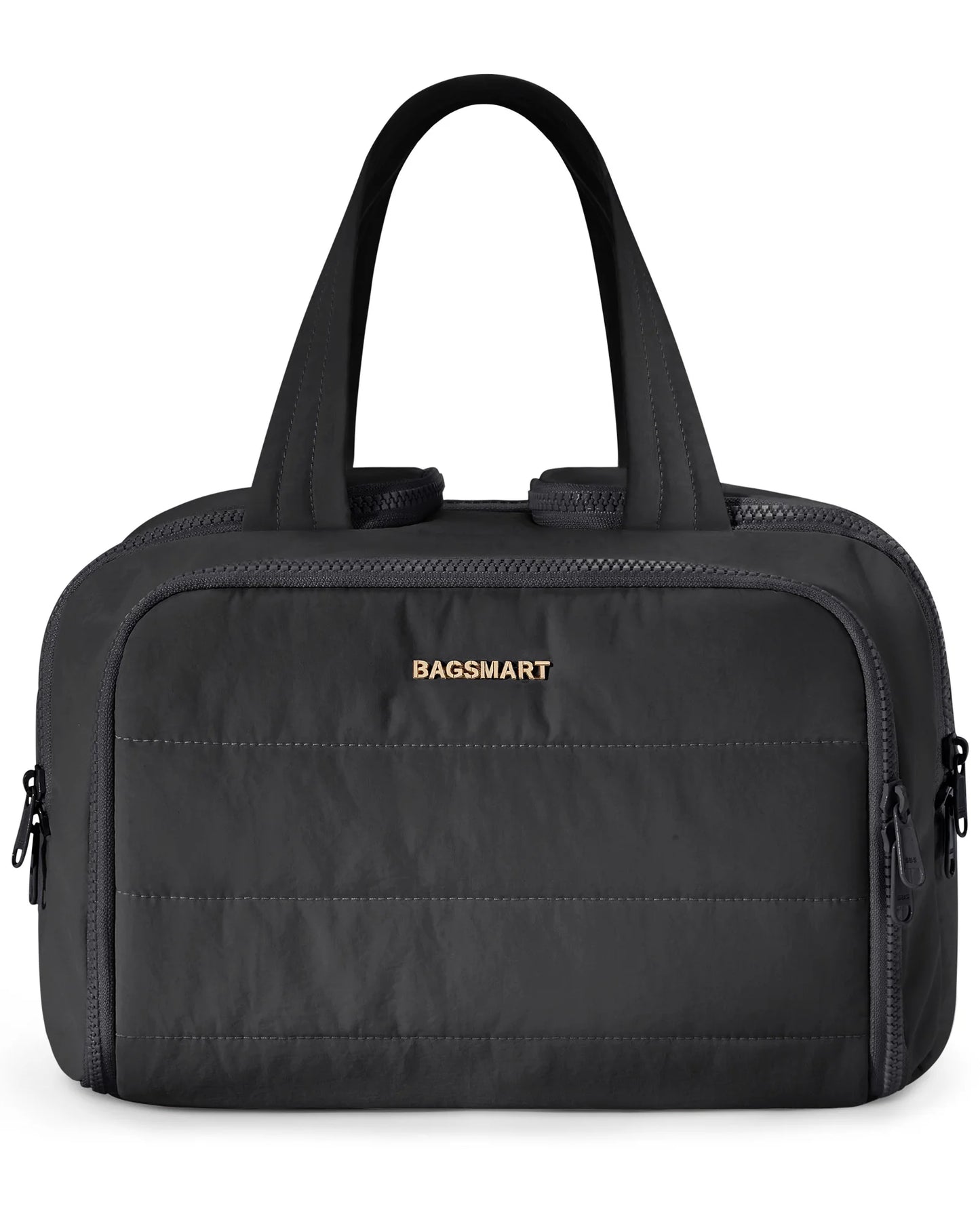 BAGSMART Large Capacity Travel Toiletry Bag Opening Makeup Bag Portable Cosmetic Storage Bag With Handle For Accessories Toiletr