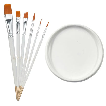 30g Professional Face Paint with 6 Brushes Body Paint Oil Face Painting Makeup Safe for Kids and Adults Split Color