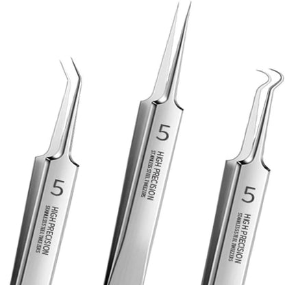 Hot No.5 German Ultra-fine Blackhead Remover Tweezers Professional Salon Pimple Acne Needle Cell Clip Comedone Extractor Tools