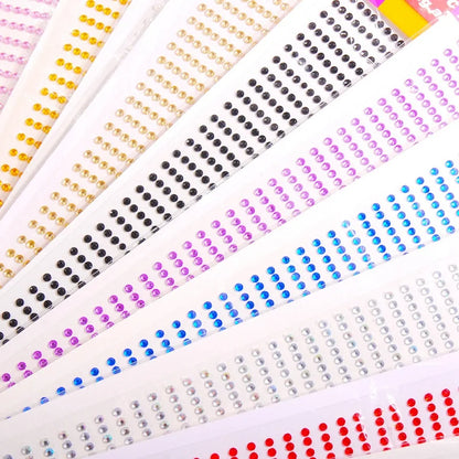 New 3mm Rhinestones for Face Makeup Crystals Bright Face Jewelry Gems Stickers Children's Stickers Adhesive Glitters for Face