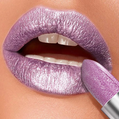 1 PC Glitter Shiny Metallic Lipstick Pearlescent Lip Tint,Long Lasting Lip Matte Lip Makeup Gifts for Women Lip Oil Cosmetic