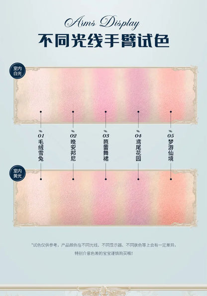 Flower Know Bunny Garde Series Blushes Cream Smooth Long-lasting All-Day Face Enhancing Makeup Blush Cream For Cheek