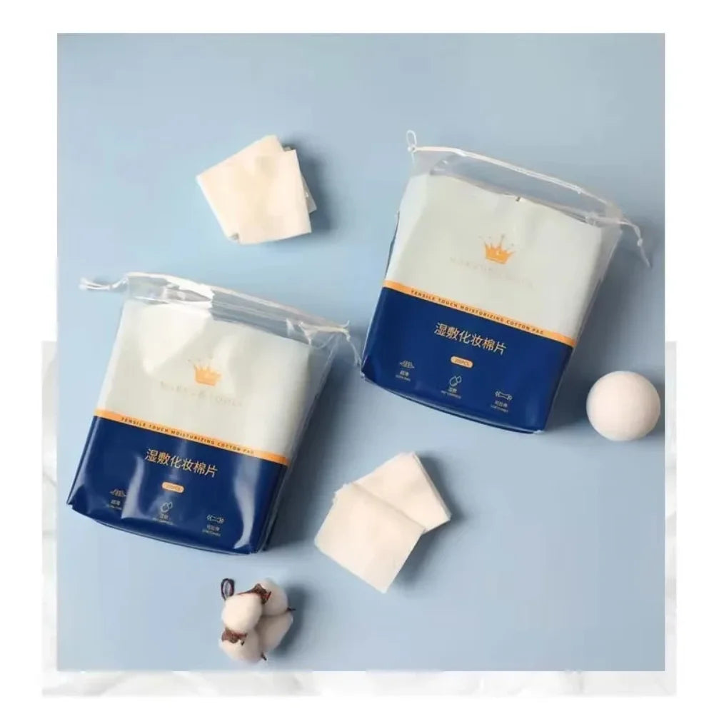 200pcs Stretchable Cotton Pads – Soft Pre-Makeup & Cleansing Pads, Wet/Dry Use, Skin-Friendly, Breathable, Long-Lasting, Unisex