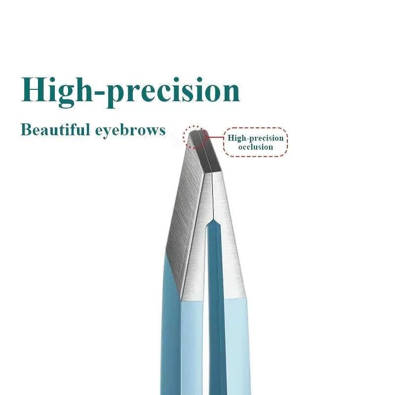 Eyebrow Tweezer Colorful Hair Beauty Fine Hairs Puller Stainless Steel Slanted Eye Brow Clips Removal Makeup Tools