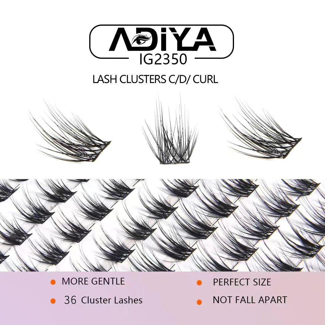 36Pcs C/D/dd 10-15mm DIY Eyelash Extension Segmented Cluster Easy Makeup Big Eye Secret Super Natural Lash Glitter Premade Lash