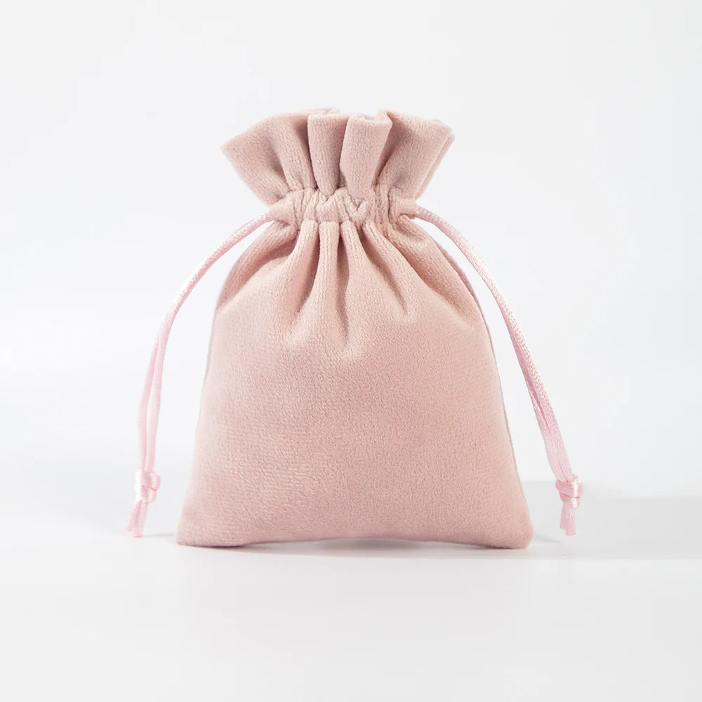 5Pcs Velvet Drawstring Bag 7x9cm 8x10cm 9x12cm 10x15cm 12x16cm 13x18cm 15x20cm Suede Flannel Gift Storage Pouch Makeup Organizer