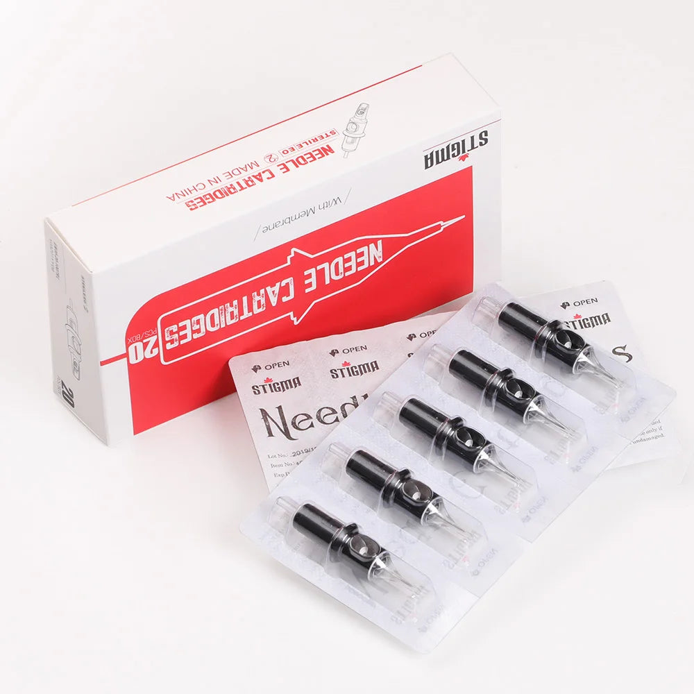 STIGMA 20Pcs Tattoo Needles Disposable Sterile Revolution Cartridge RL/RS/RM For Tattoos Machines Makeup Body Art Equipment