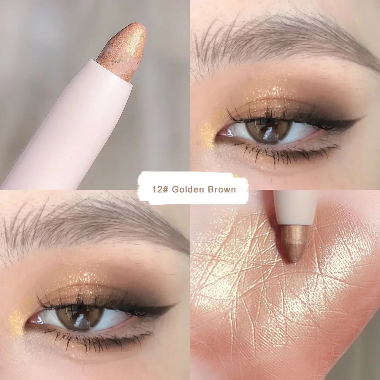 Eye Shadow Lying Silkworm Highlighter Pen Korean Eyes Makeup Matte White Pearl High-gloss Brightening Glitter Eyeshadow Stick