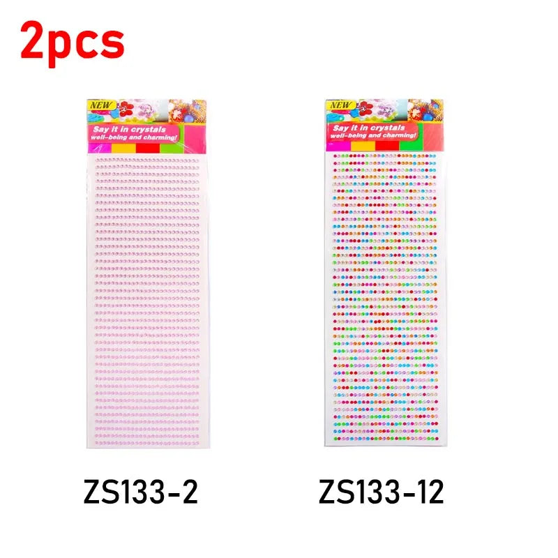 New 3mm Rhinestones for Face Makeup Crystals Bright Face Jewelry Gems Stickers Children's Stickers Adhesive Glitters for Face