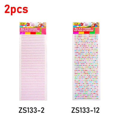 New 3mm Rhinestones for Face Makeup Crystals Bright Face Jewelry Gems Stickers Children's Stickers Adhesive Glitters for Face