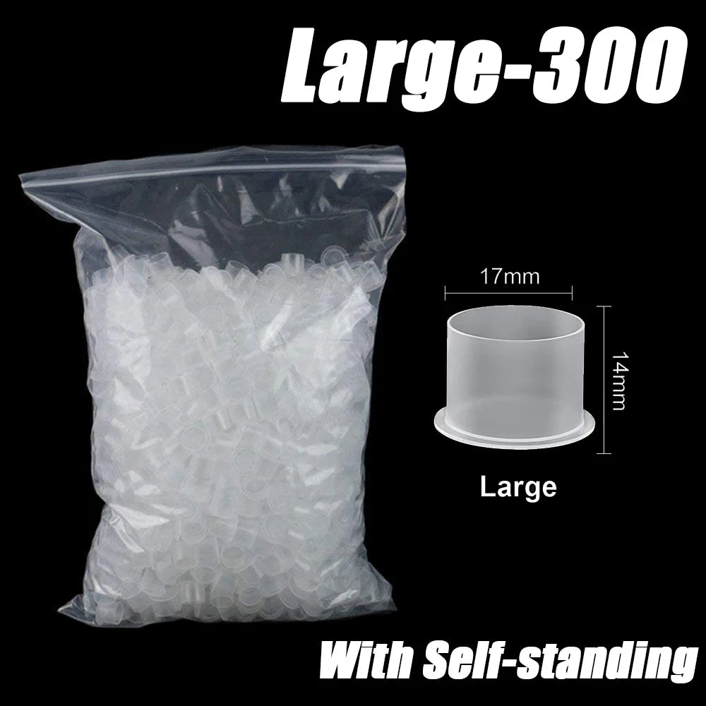 300/100pcs Tattoo Ink Cups Caps Disposable Microblading Tattoo Permanent Makeup Pigment Holder Container Caps Tattoo Accessories