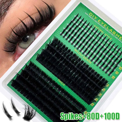 300D-60D Lash Clusters D Curl Natural Individual Lashes Extension Thick Makeup Soft Lashes Enlarged Eye Comfortable DIY At Home