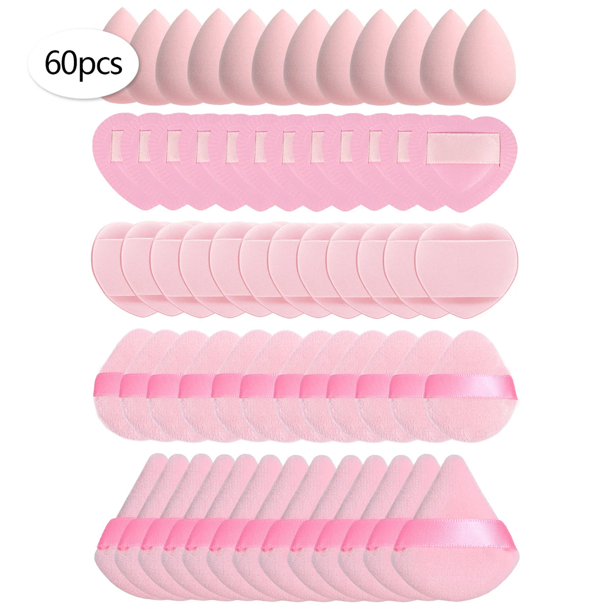 15/30/60 Mini Makeup Sponge Powder Puff Beauty Sponge for Makeup Concealer Liquid Foundation Face Cosmetic Puff Makeup Sponge