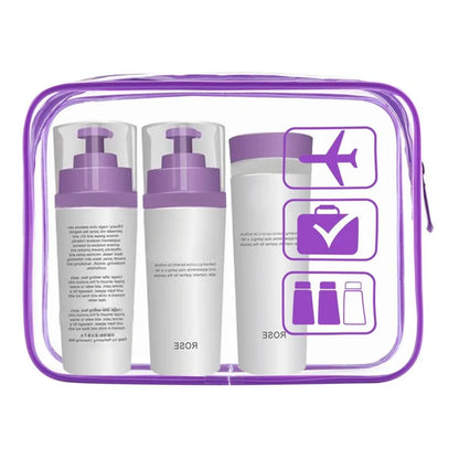 Clear Zippered Makeup Organizer Bag - Transparent Cosmetic Case For Travel & Bathroom Storage 