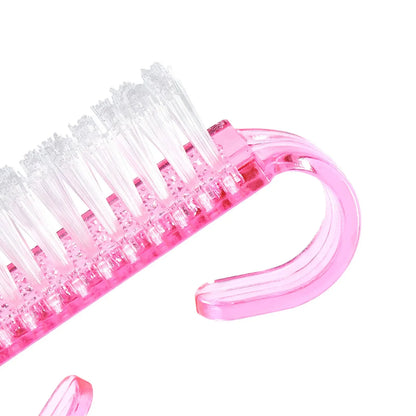 1/5/20Pcs Acrylic Nail Brush Pink Color Nail Art Manicure Pedicure Soft Remove Dust Plastic Cleaning Nail Brushes File Tools Set