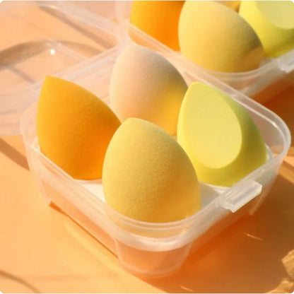 4PCS Beauty Eggs Set Seamless Smudging More Hygienic Prevents Bacteria Buildup Create A Flawless Makeup Look Beauty Egg Case