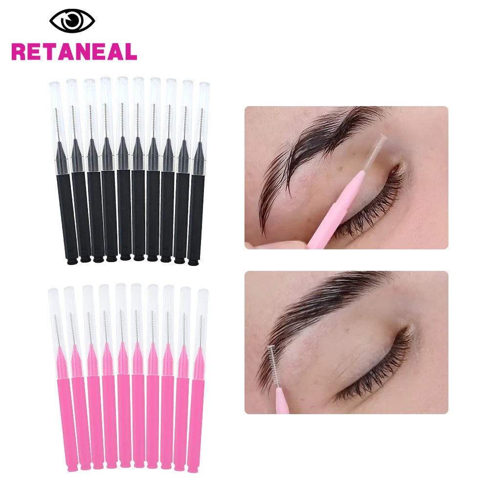 5/10/50PCS Mini Eyebrow Brush Brow Perm Brush Disposable Brow Lifting Brush Bendable Micro Eyelash Brush  Applicator Makeup Tool