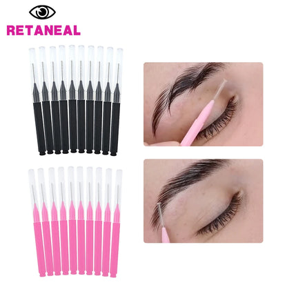 5/10/50PCS Mini Eyebrow Brush Brow Perm Brush Disposable Brow Lifting Brush Bendable Micro Eyelash Brush  Applicator Makeup Tool