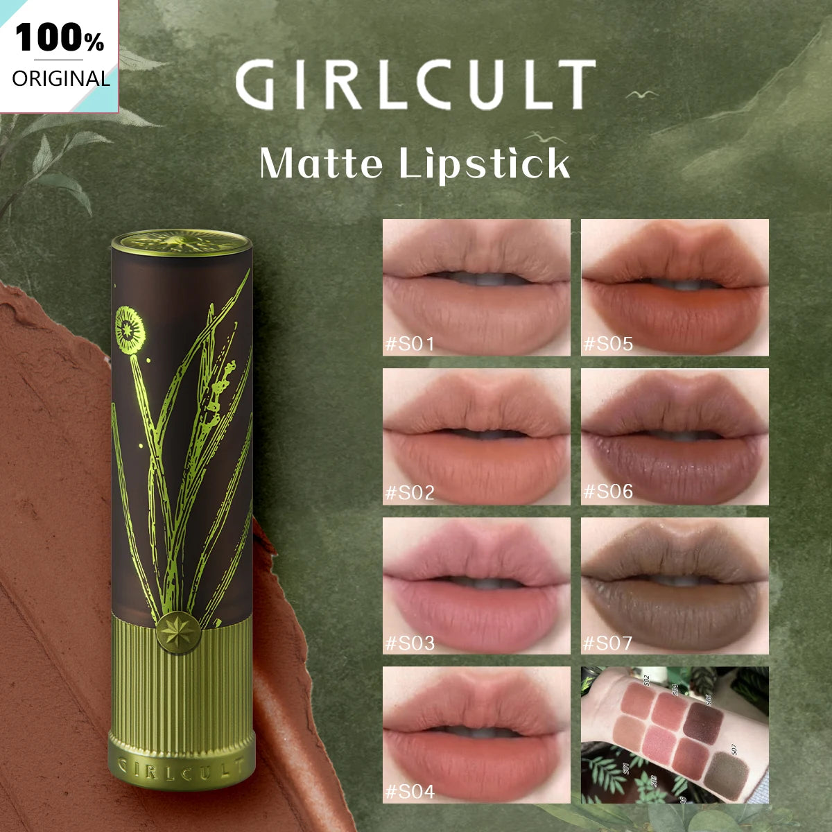 Girlcult Matte Lipstick,Silky Creamy Feel,Lightweight Non-Drying,Soft-Focus Finish,Long-Lasting Wear,Edgy Daily,Complete Makeup