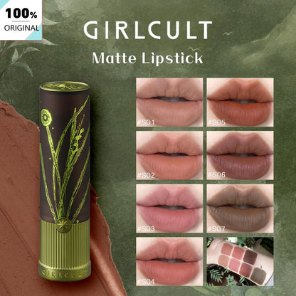 Girlcult Matte Lipstick,Silky Creamy Feel,Lightweight Non-Drying,Soft-Focus Finish,Long-Lasting Wear,Edgy Daily,Complete Makeup