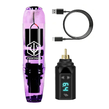 Tattoo Kit POSEIDON V5 Cool Tattoo Pen Kit For Permanent Makeup Tattoo Machine Kit Good Quality Tattoo Power Supply Tattoo Gun K